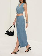 Diana | Denim-Zweiteiler – Lässiger Chic mit femininer Eleganz