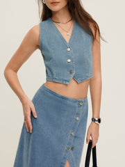 Diana | Denim-Zweiteiler – Lässiger Chic mit femininer Eleganz