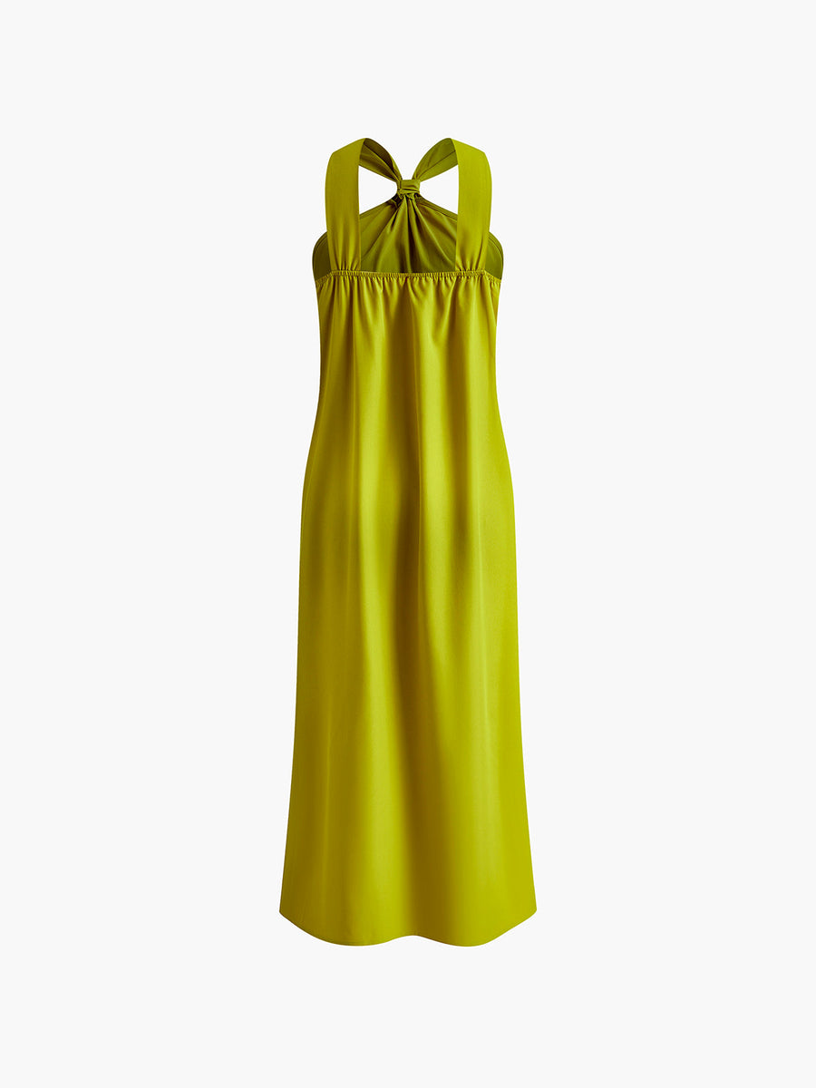 Maxi Sommerkleid mit Neckholder & Beinschlitz – Elegant & Luftig