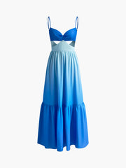 Rückenfreies Cutout Maxikleid – Sommerkleid für Hochzeit & Party