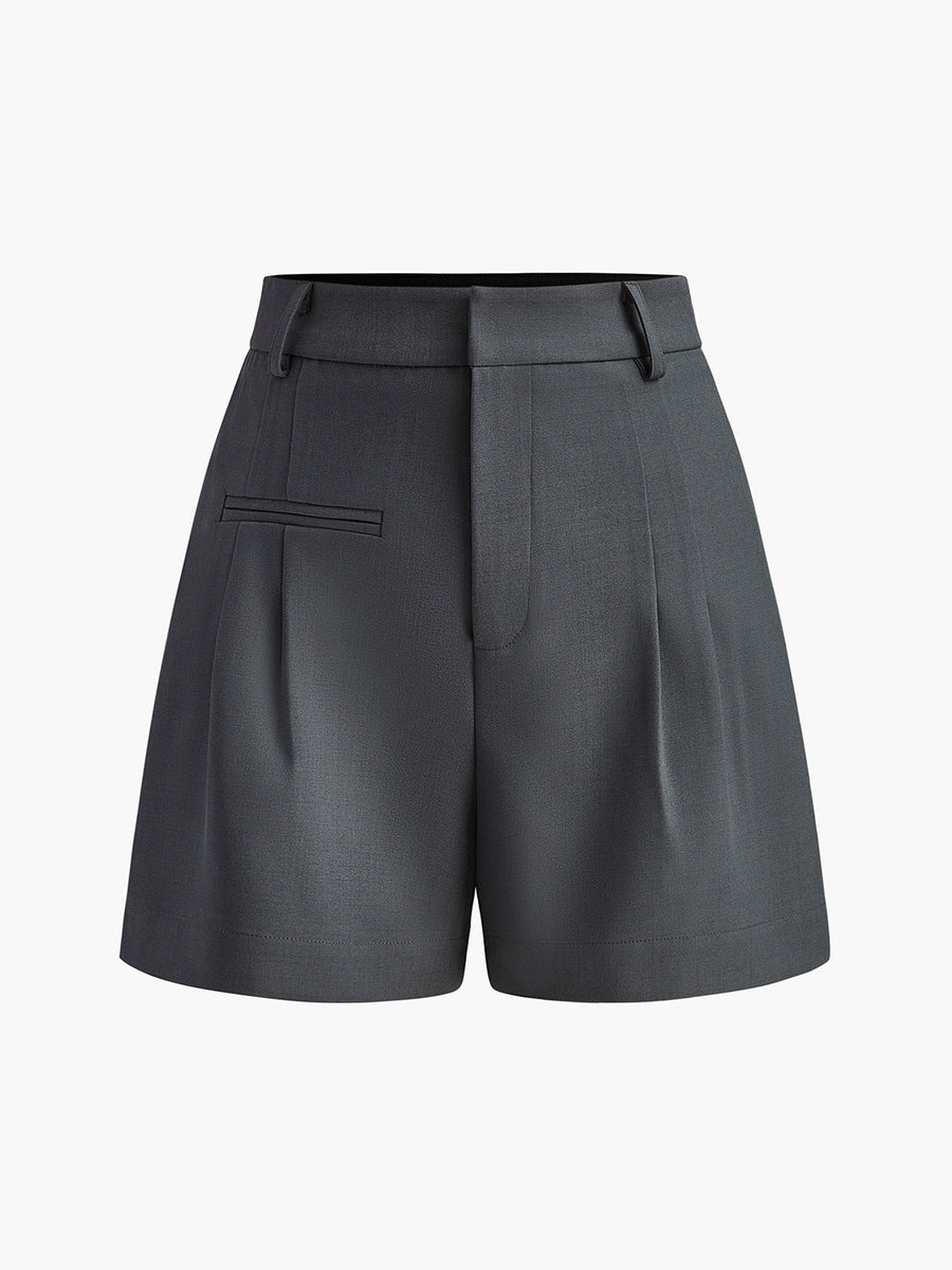 Leichte Mid-Waist Sommer Shorts Damen – Semi-Transparent, Ohne Gürtel