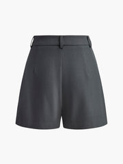 Leichte Mid-Waist Sommer Shorts Damen – Semi-Transparent, Ohne Gürtel