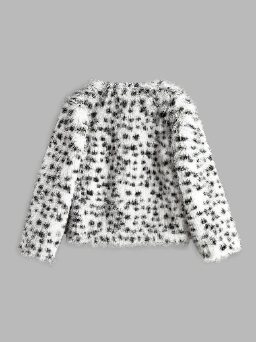 Stylische Kunstfelljacke mit Leopardenmuster – Trendig & Kuschelig
