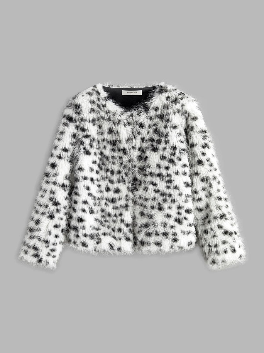 Stylische Kunstfelljacke mit Leopardenmuster – Trendig & Kuschelig