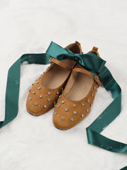 Elegante Velours-Ballerinas mit Strassdetails – Stilvoll & Bequem