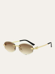 Premium Randlose Sonnenbrille mit Farbverlauf – UV-Schutz & Leichtgewicht
