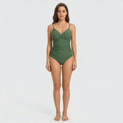Badeanzug Damen | Raffung in der Taille & Figurformender Sitz