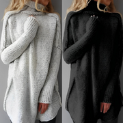 Damen Langer Rollkragen-Winterpullover | Freizeit