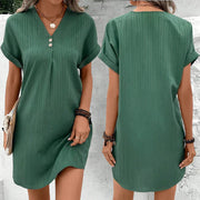 Bequemes Kleid mit V-Ausschnitt | Luftiges Sommerkleid