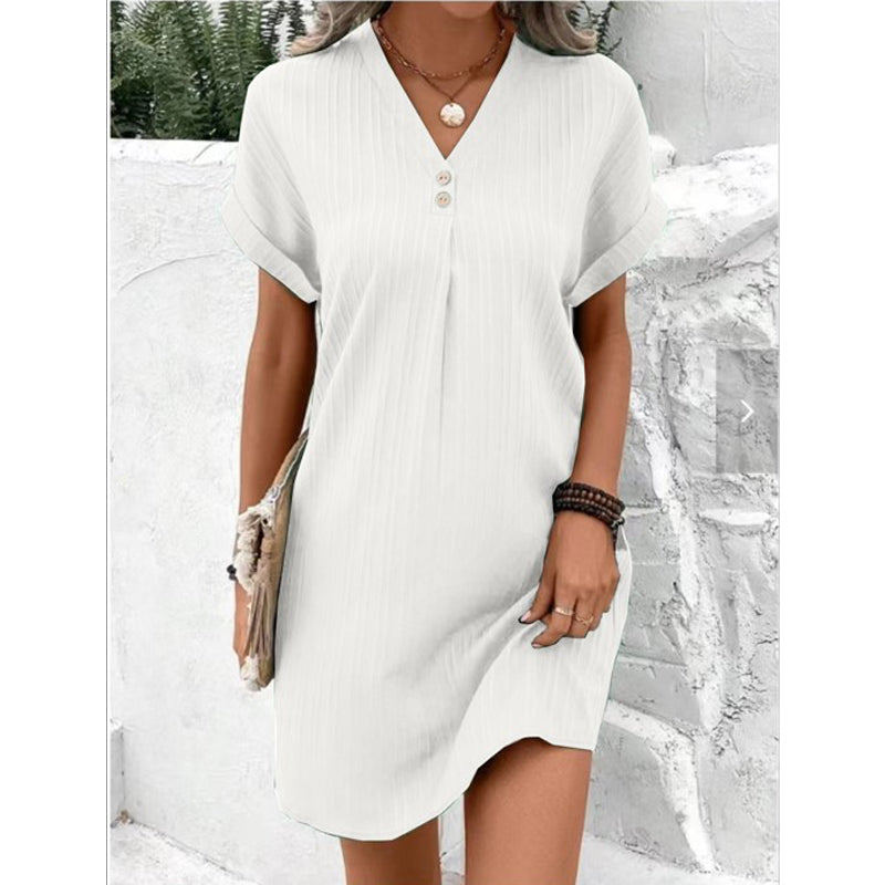 Bequemes Kleid mit V-Ausschnitt | Luftiges Sommerkleid