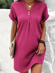 Bequemes Kleid mit V-Ausschnitt | Luftiges Sommerkleid