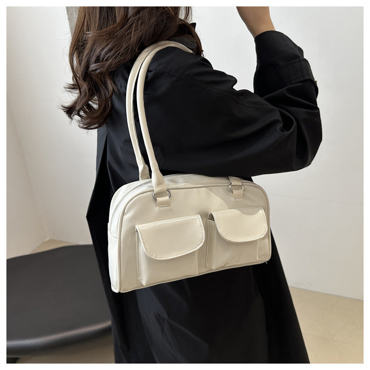 Kompakte Damen Schultertasche – Vegan Leder & Alltagstauglich