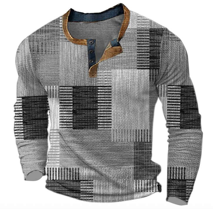 Lawson | Stilvolles Henley-Shirt mit geometrischem Muster