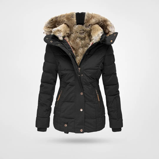 Winterjacke Damen Mit Kapuze | Wintermantel Gefüttert Mit Reißverschluss