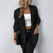Damen Strickjacke mit V-Ausschnitt – Lässiger und gemütlicher Cardigan für Herbst und Winter