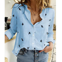 Blau mit Vogel