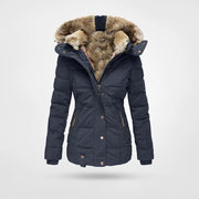 Winterjacke Damen Mit Kapuze | Wintermantel Gefüttert Mit Reißverschluss