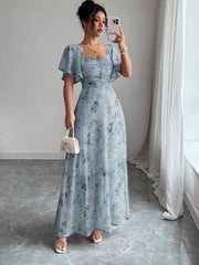 Blumenkleid Maxi Sommer Elegant