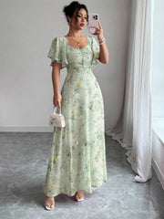 Blumenkleid Maxi Sommer Elegant