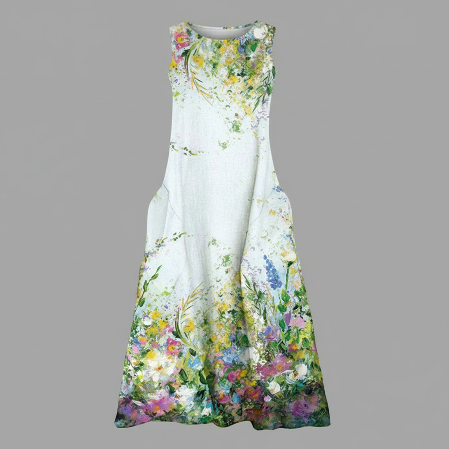 Vestito midi con motivo floreale donna | Moda estiva