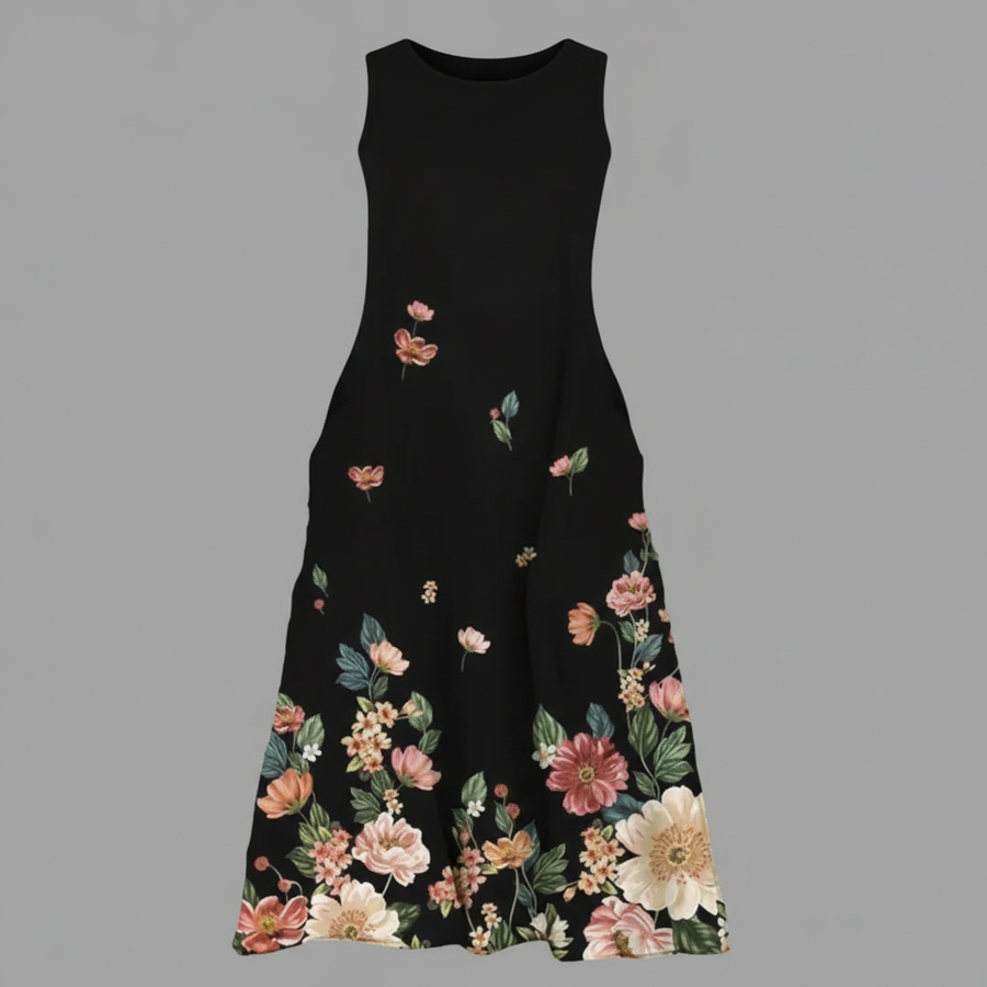 Vestito midi con motivo floreale donna | Moda estiva