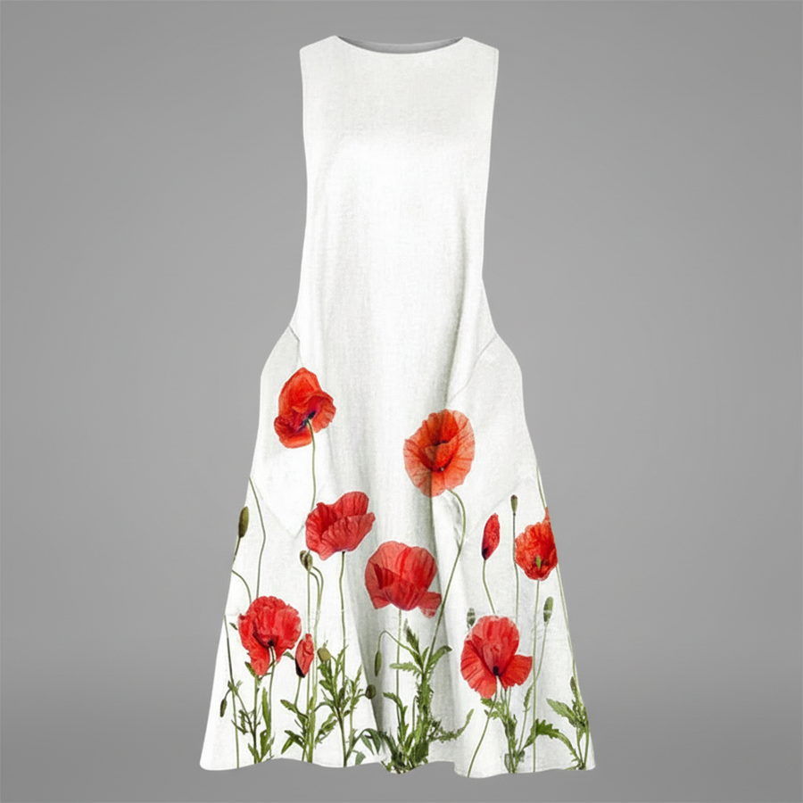 Vestito midi con motivo floreale donna | Moda estiva