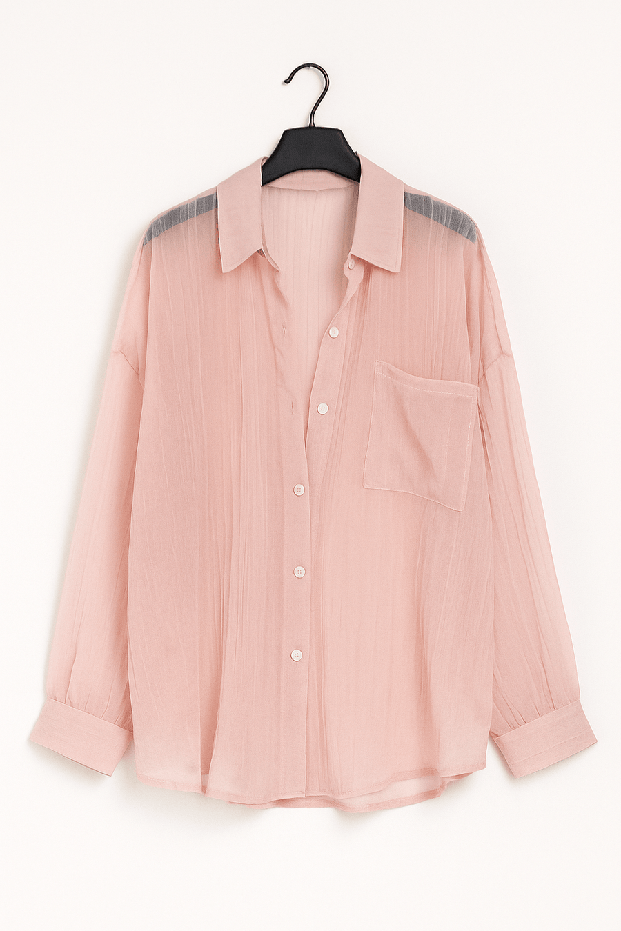 Bluse mit Knopfleiste und Brusttasche Damen | Lockerer Schnitt & Pflegeleichter Look