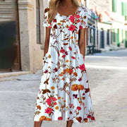 Yolanda Blumiges Sommerkleid mit Bauchabdeckung | S–3XL
