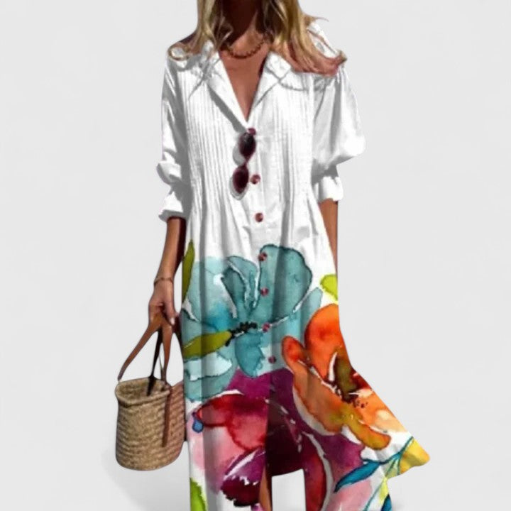 Boho-Kleid Damen Bunt | Elegantes Festliches Kleid