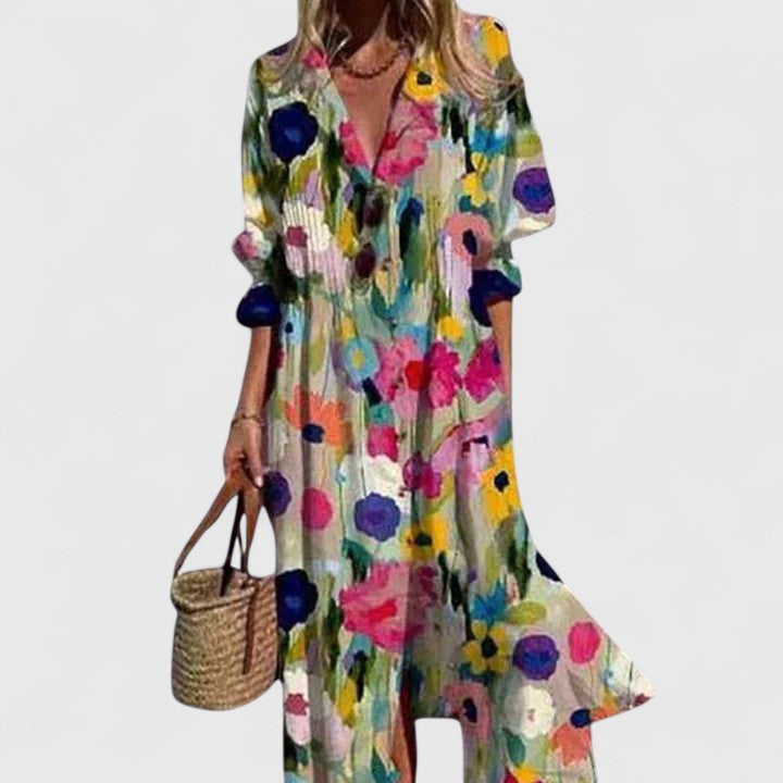 Boho-Kleid Damen Bunt | Elegantes Festliches Kleid