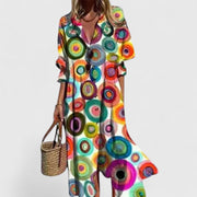 Boho-Kleid Damen Bunt | Elegantes Festliches Kleid