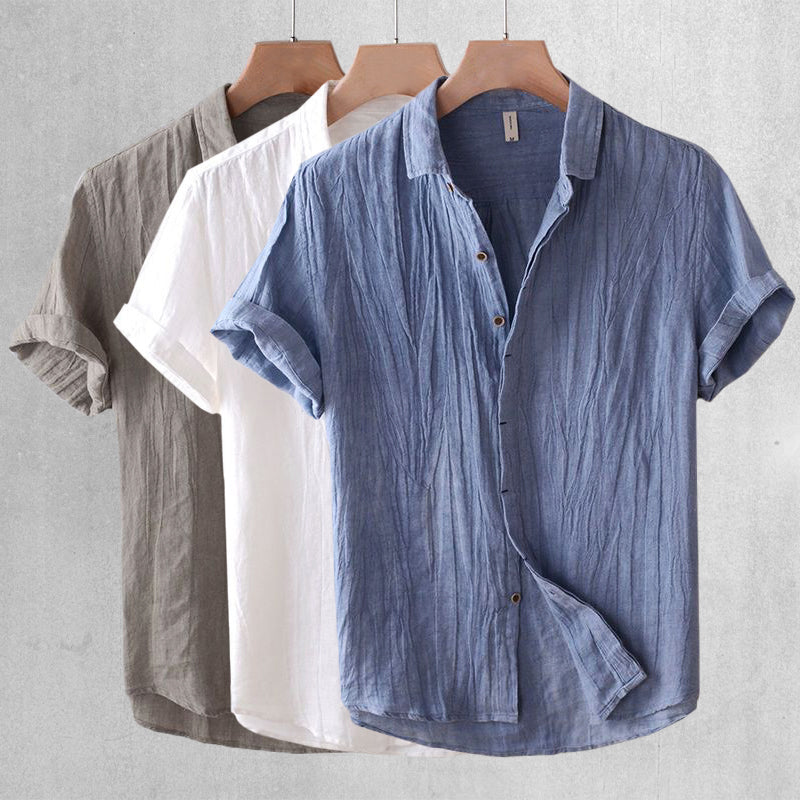 Camicia di lino Bologna | Camicie da uomo a maniche corte