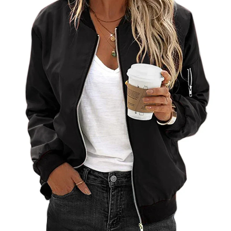 Bomberjacke Damen | Reißverschluss & cleanes Kurzdesign