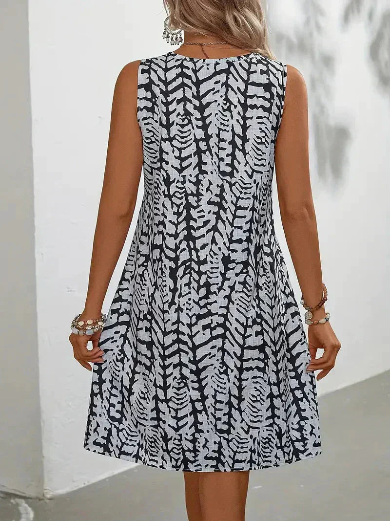 Buntes Ärmelloses Kleid für den Sommer
