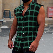 Charley- Vintage Style Ärmelloses Herrenhemd