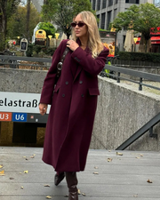 Diane Doppelreihiger Maxi-Mantel