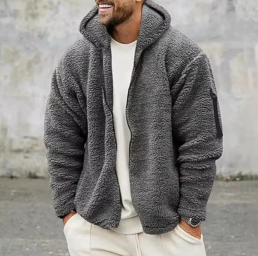 Lässige Fleecejacke Mit Reißverschluss Für Herren | Winter