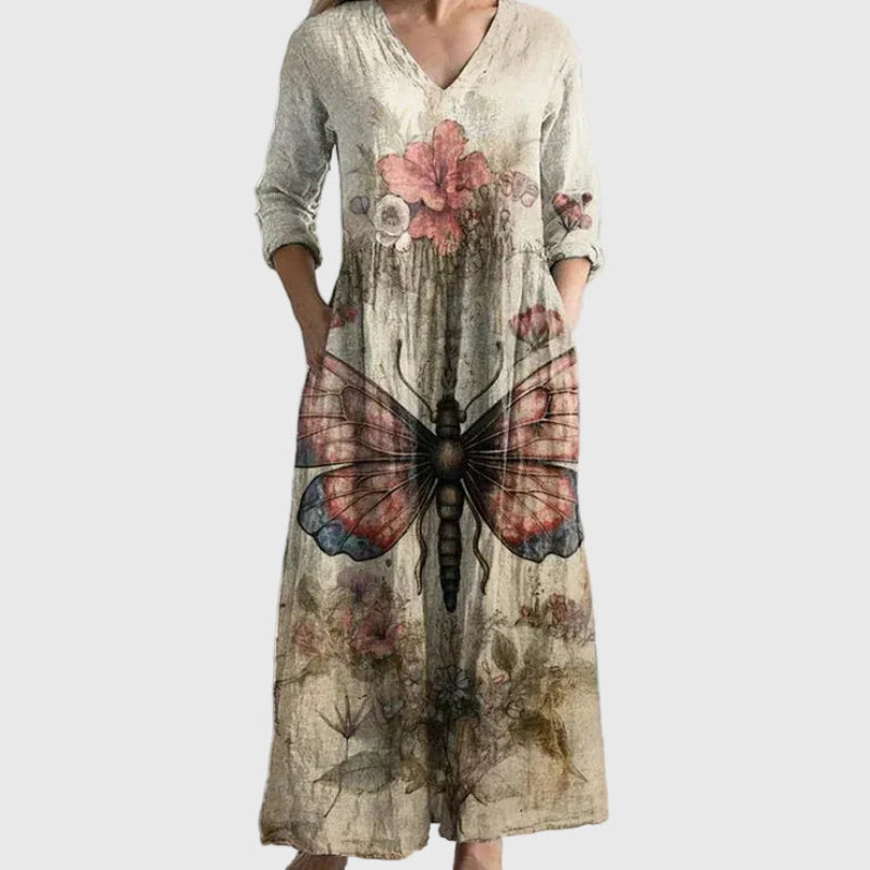 Natalie | Damen Elegantes Fließendes Maxikleid – Fließendes Maxi Kleid 2026