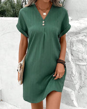 Evana™ - V-Neck Dress