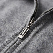 Reißverschluss Strickjacke Für Herren | Minimalistischer Stil Mit Stehkragen