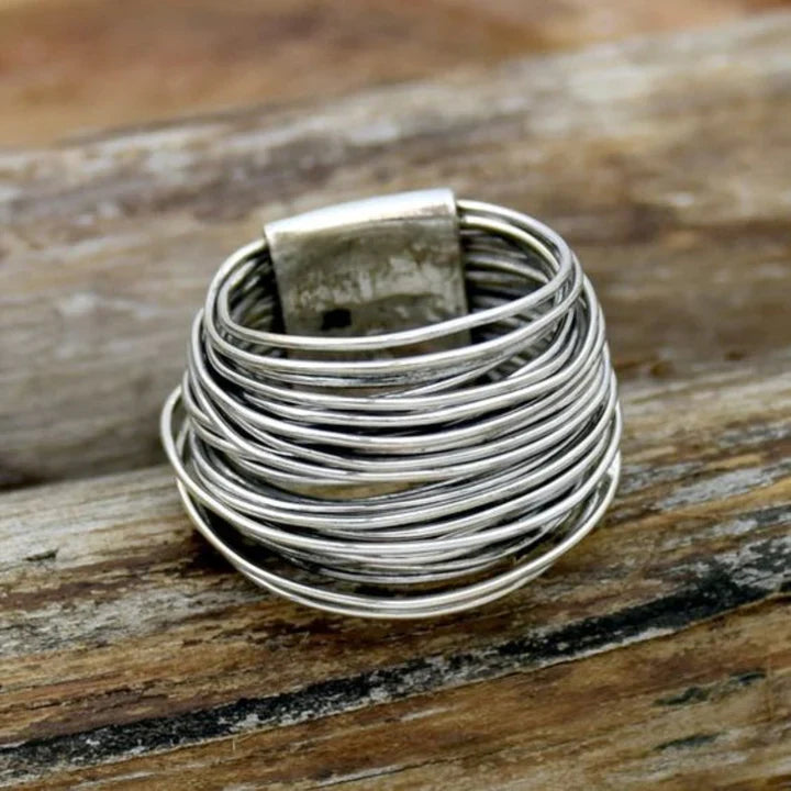 Vintage Layering Silberring