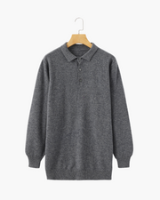 Bennett | Luxuriöser Herren Kaschmirpullover mit Polokragen & Knopfleiste