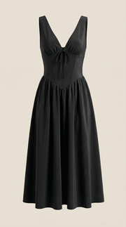 Vestito midi scollo a V Cassiopeia | Elegante abito estivo