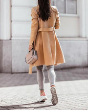 Elsa | Damen Stylischer Langer Steppmantel mit Kapuze