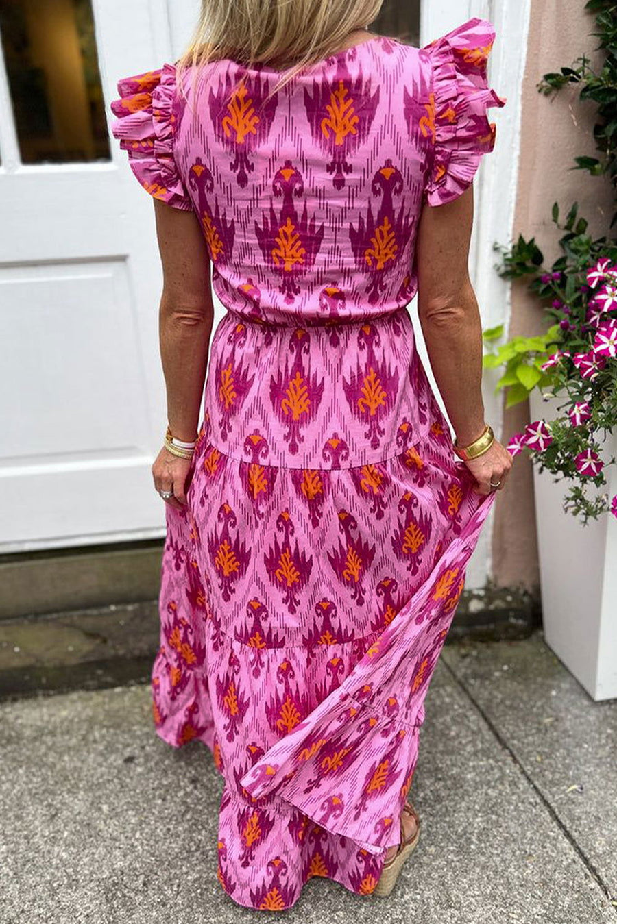 Viktoria | Retro-Maxikleid mit Rüschen
