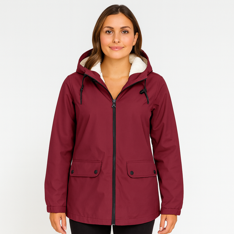 Greta | Damen Übergangsjacke mit Reißverschluss, Kapuze und Taschen