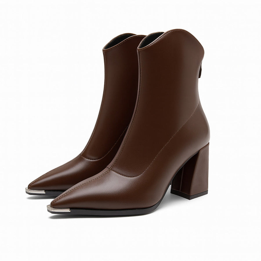 Angela | Damen-Frühjahrs-Stiefeletten mit spitzer Kappe und Absatz