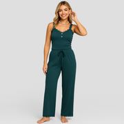 Damen-Pyjama-Set mit Spitzenbesatz – Elegante und weiche Nachtwäsche für nächtlichen Komfort