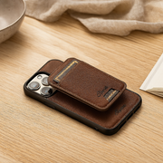 2-in-1-Magnethülle für iPhone 15 Pro Max/14 Plus/13/12 – PU-Leder, kabelloses Laden möglich