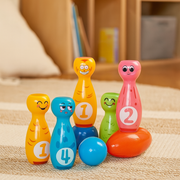 Cartoon-Bowling-Spielzeugset für Kinder – Indoor-/Outdoor-Spiel mit bunten Kegeln und Bällen